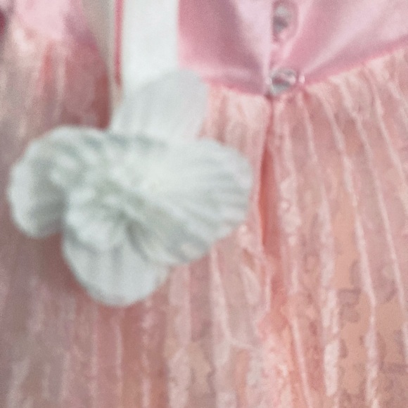 Macy’s “Rare Editions” lacy toddler dress. Light pink. Sz 18 months - Picture 7 of 11